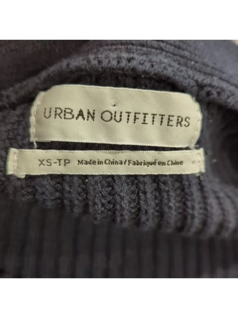 Urban outfitters Kai navy knit cropped button up cardigan